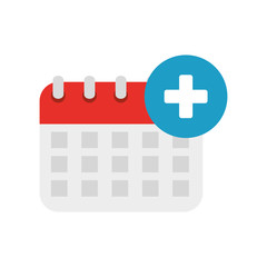 Obraz premium calendar with cross symbol on white background vector illustration design