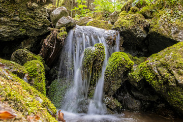Fototapeta na wymiar Water stream, Huciaky gorge, Low Tatras mountains, Slovakia