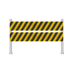 Under construction barrier set vector illustration