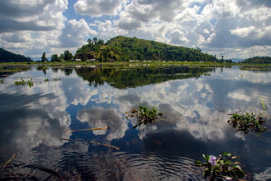 lake and mountains