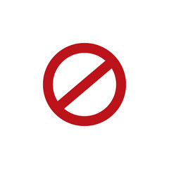 Empty Ban Sign. not allowed sign. Prohibited forbidden restrict mark. Stock vector illustration isolated on white background.