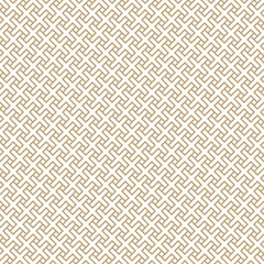 Seamless simple gold geometric pattern. Vector linear modern texture.