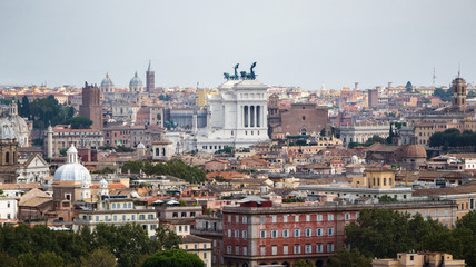 Obraz premium Rome center cityscapes views from the hill of Janiculum.