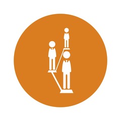 Corporate organization structure icon. Employee hierarchy sign. Organizational management chart symbol. Perfect icon design for business concept, web and mobile apps.