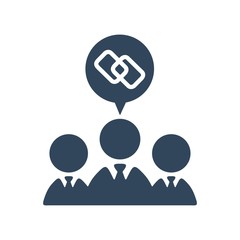 People connection icon. Teamwork, group forming sign. Business concept for web and mobile design.