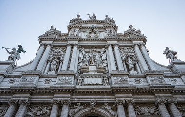 Gorgeous gray facade of a Venetian church