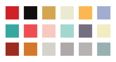 colour set palette vector illustration