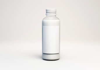 3d mock up render of soap bottle