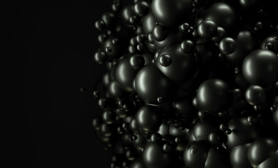 Abstract 3d background made of bubbles