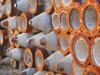 Precast Prestressed concrete Spun Pile which is also known as hollow core spun pile in a housing...