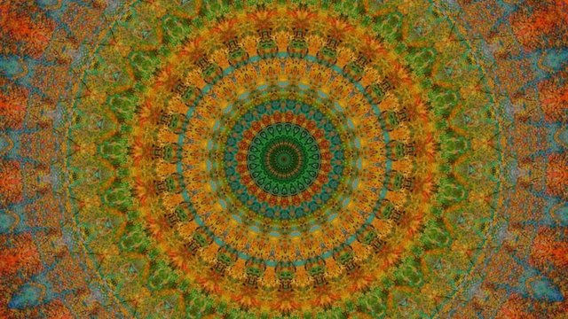 Beautiful Original Art therapy moving Mandala. Seamless loop psychotherapy. Geometric patterns to find or restore a sense of healthy mental balance. For yoga specialist, astrology, art therapist.