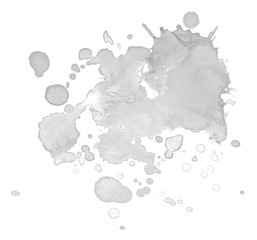 gray abstract watercolor paint blob texture