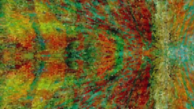 Fabulous Dreamlike Psychedelic Blur footage background of motion surface of trendy colorful original Abstraction Art pattern flow. Moving Seamless loop psychotherapy.