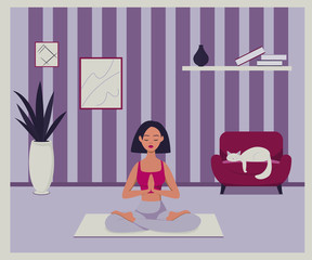woman doing yoga