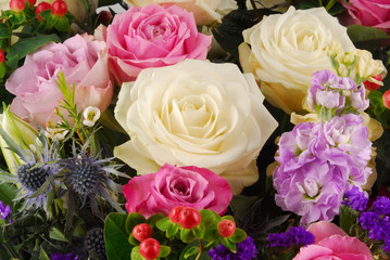 close up of flowrer bouquet