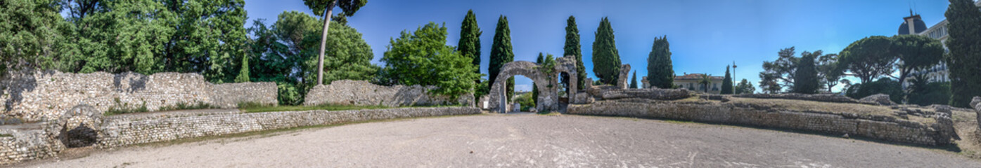 Panorama 180° des arènes de Cimiez à Nice