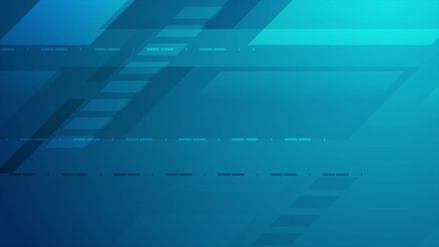 Bright blue abstract hi-tech geometric motion design. Seamless looping. Video animation Ultra HD 4K 3840x2160