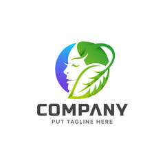 Colorful Beauty feminine logo for company