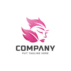 Colorful Beauty feminine logo for company