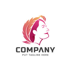 LogostockBeauty colorful feminine logo for company