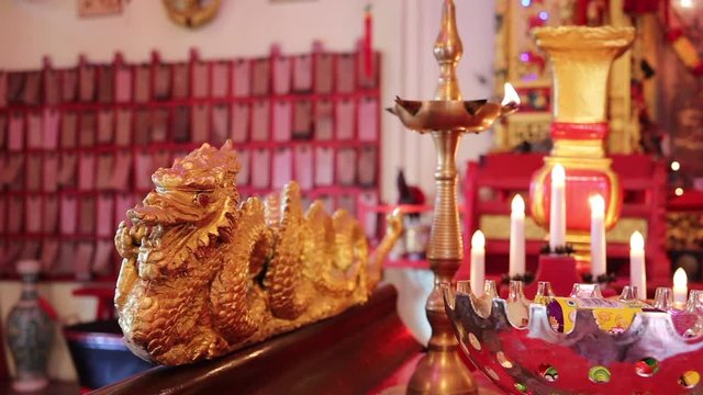 Dragon in a temple