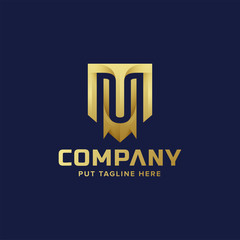 Obraz premium Premium Luxury Letter initial M logo for company