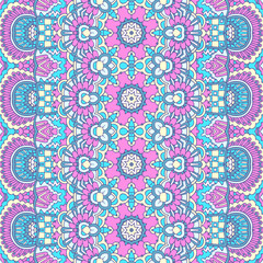 Tribal vintage abstract floral geometric ethnic seamless pattern ornamental