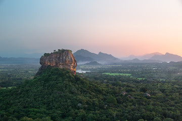 Fototapeta na wymiar Lions Rock Sigiriya during Sunset