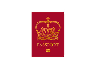 United Kingdom passport vector illustration