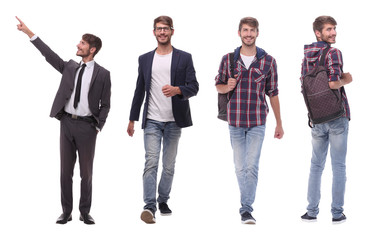 Obraz premium photo collage of a successful young man