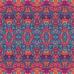Abstract festive colorful grunge vector ethnic tribal pattern
