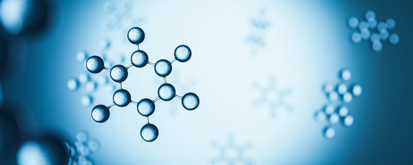 Glass models of molecules. Selective focus