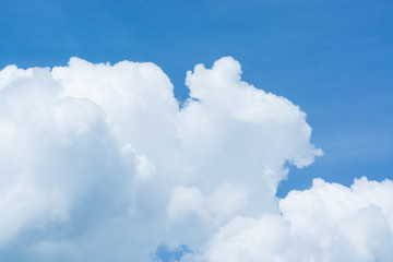 Naklejka na ściany i meble Cumulus clouds and blue sky in horizontal format