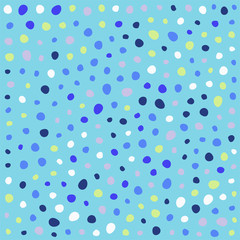 Nautical blue terrazzo seamless pattern. Vector ditsy background
