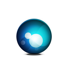 Sphere web glossy button, vector internet design element