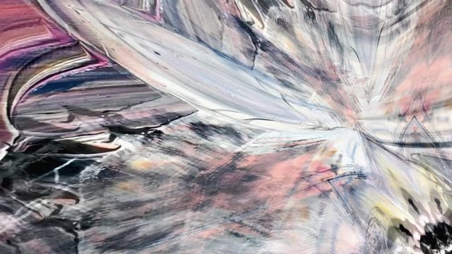 Fabulous Dreamlike Psychedelic Blur footage background of motion surface of trendy colorful original Abstraction Art pattern flow. Moving Seamless loop psychotherapy.