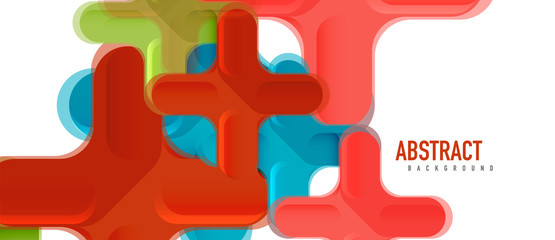 Glossy multicolored plastic style cross composition, x shape design, techno geometric modern abstract background. Trendy abstract layout template