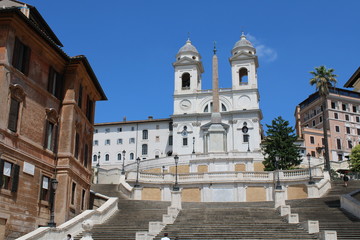 Fototapeta na wymiar famous spanish steps in rome italy spanish steps are famous tourist destination in italy