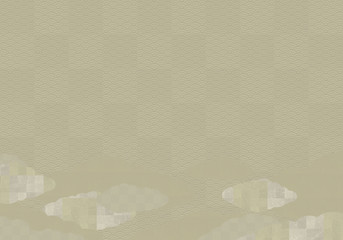 Japanese traditional pattern.Wave pattern.Japanese background material.
背景：青海波 市松模様 波 和柄