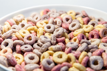 Breakfast cereal in a plate
