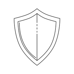 protect guard shield, line style concept vector illustration design
