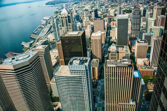 Distrito financiero de Seattle, Washington USA
