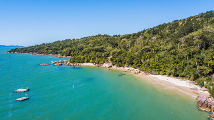 Beautiful little beaches of preserved nature in the bay of Ganchos de Fora - Governador Celso Ramos - Santa Catarina &ndash; Brazil