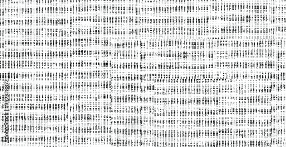 Aufkleber distressed fabric texture. vector texture of weaving fabric. grunge background. abstract halftone ve
