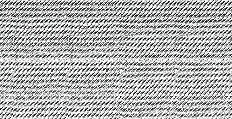 Distressed fabric texture. Vector texture of weaving fabric. Grunge background. Abstract halftone vector illustration. Overlay for interesting effect and depth. Black isolated on white background.