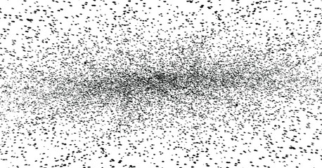 Abstract vector noise. Small particles of debris and dust. Distressed uneven background. Grunge texture overlay with rough and fine grains isolated on white background. Vector illustration. EPS10.
