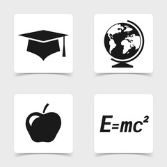 Education icon set. Vector illustration
