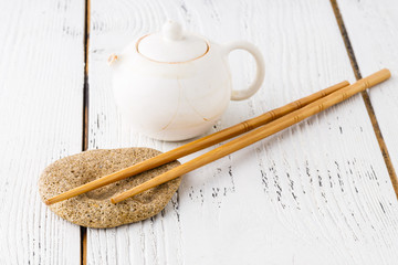 Set of China tea with stone