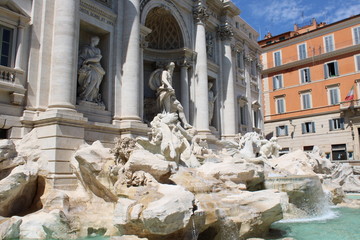 trevi fountain in rome italy trevi fountain is famous tourist destination in italy