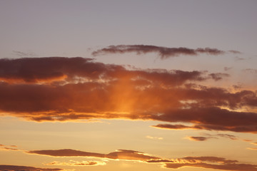 Fototapeta na wymiar View of dramatic cloudy sky during sunset.